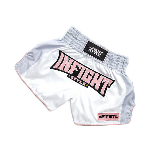 FS Ticket White Muay Thai shorts