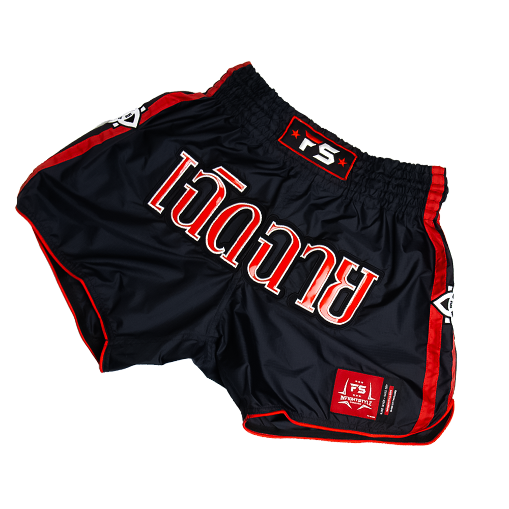 FS - 'Originals' Muay Thai Shorts - Black/Red