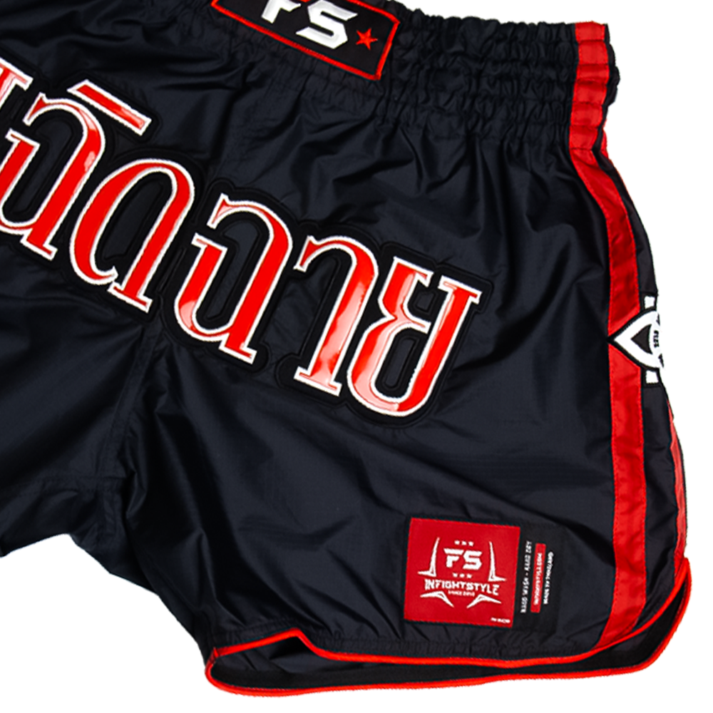 FS - 'Originals' Muay Thai Shorts - Black/Red