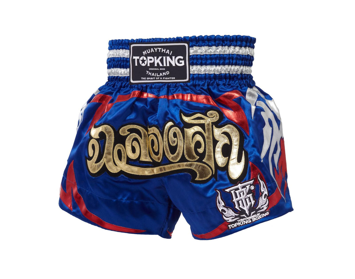 TOP KING Muay Thai shorts. Blue/Gold