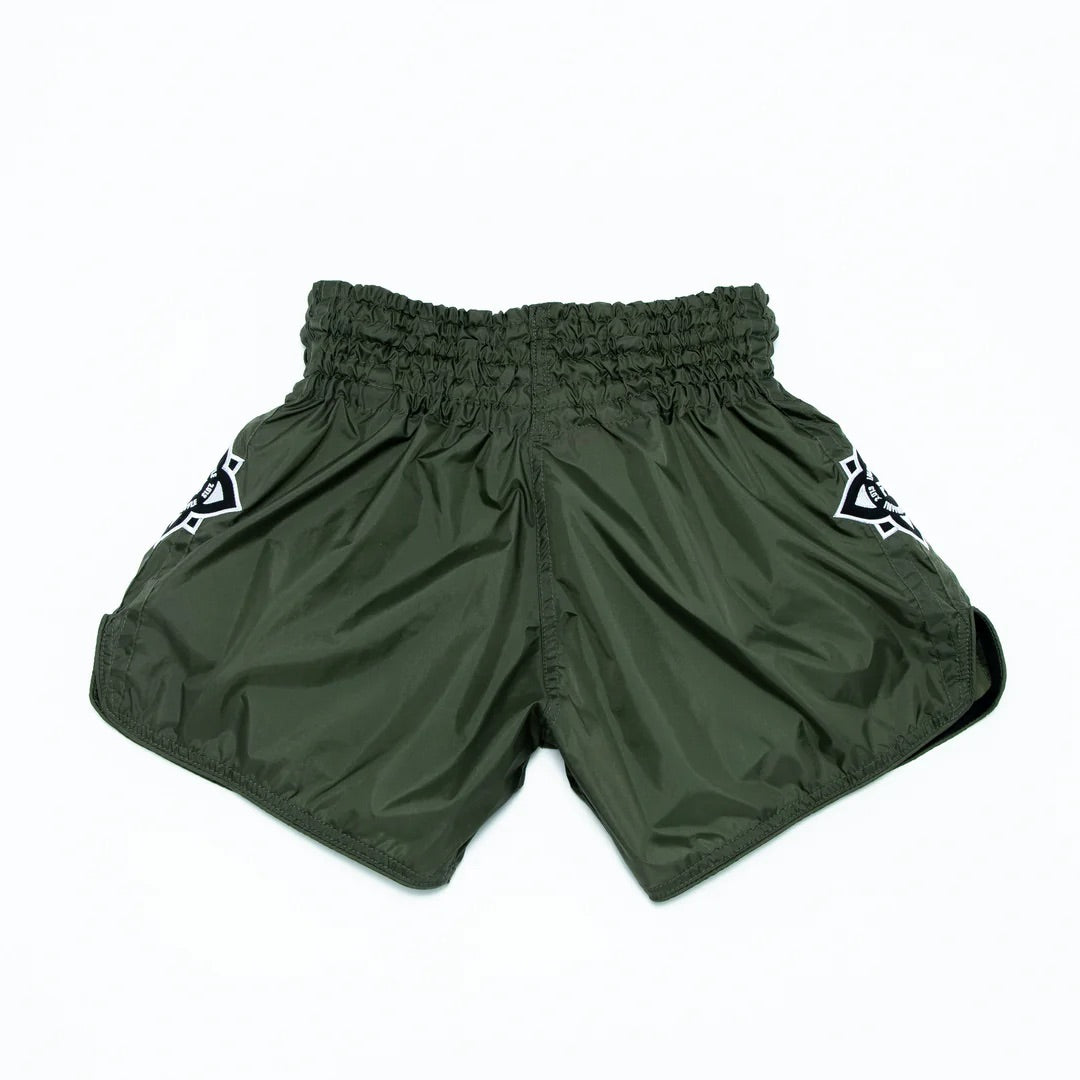 FS Lotus Muay Thai Shorts Olive Green