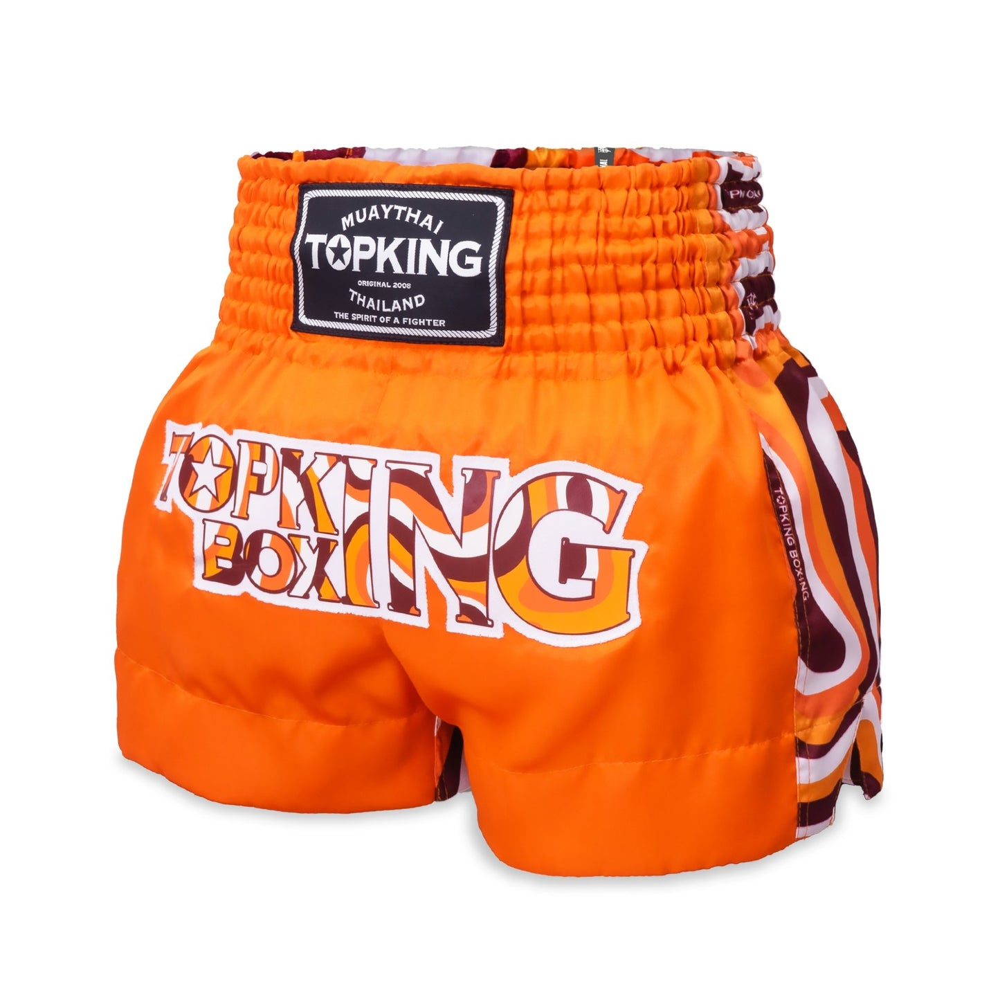 TOP KING Muay Thai shorts - Orange Lava