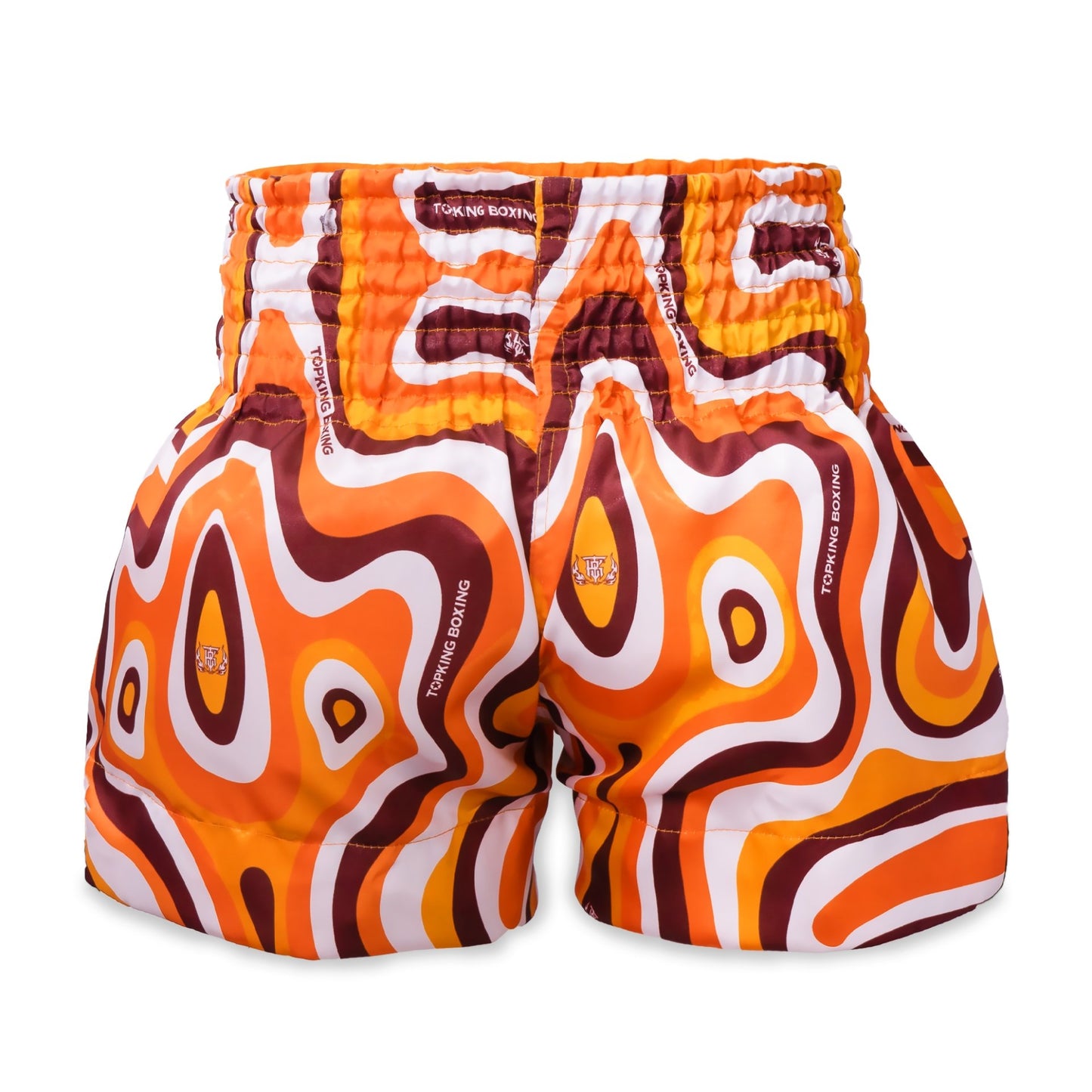 TOP KING Muay Thai shorts - Orange Lava