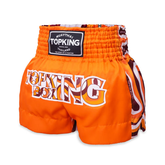 TOP KING Muay Thai shorts - Orange Lava